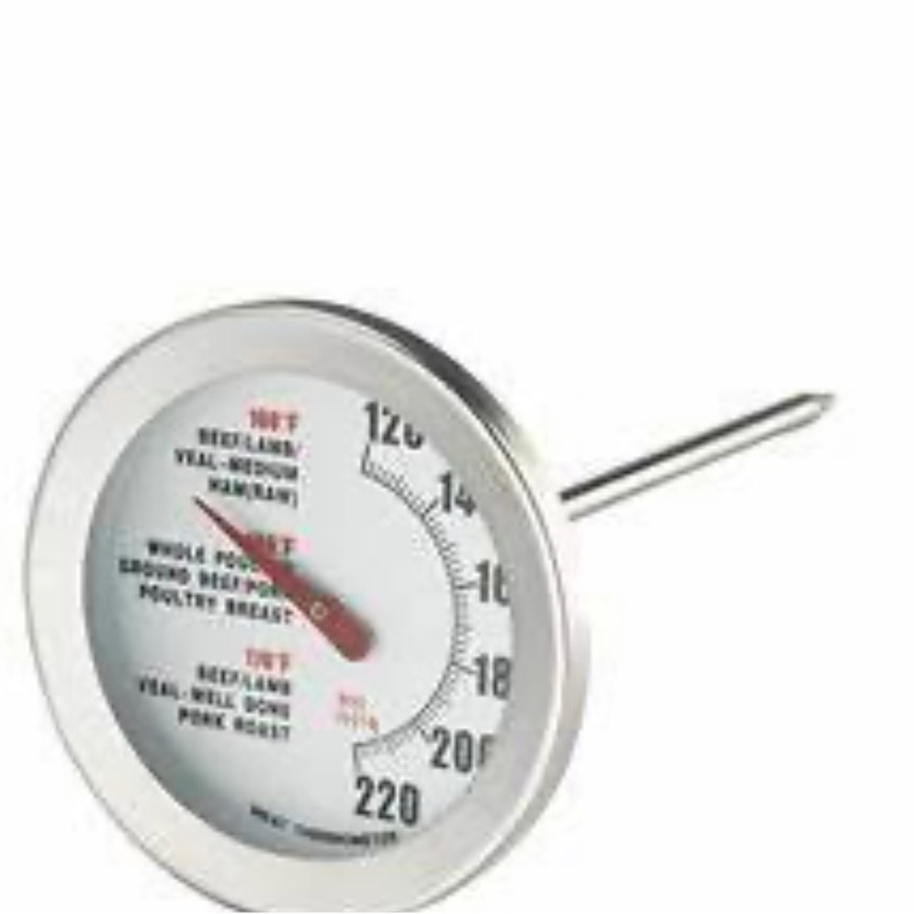 Meat Thermometer With Temperature Guide, New In Original Sealed Packaging